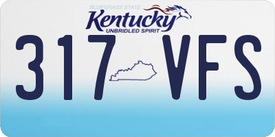 KY license plate 317VFS