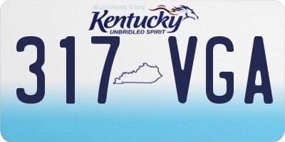 KY license plate 317VGA