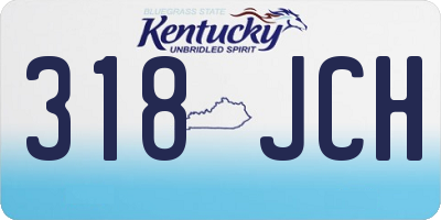 KY license plate 318JCH