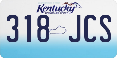 KY license plate 318JCS