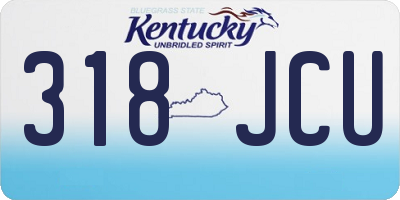 KY license plate 318JCU