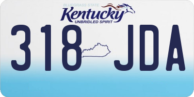 KY license plate 318JDA
