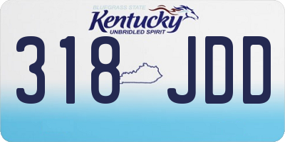 KY license plate 318JDD