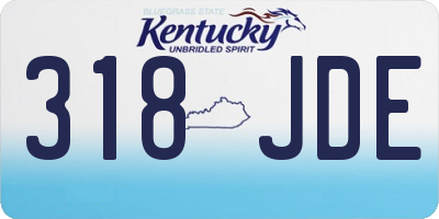 KY license plate 318JDE