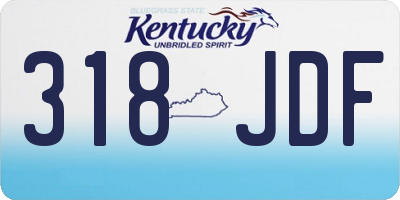 KY license plate 318JDF