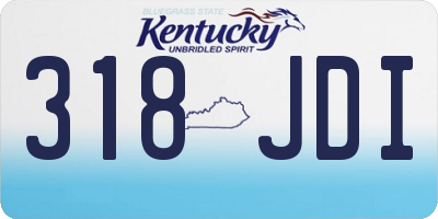 KY license plate 318JDI