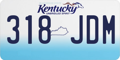 KY license plate 318JDM