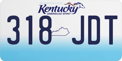 KY license plate 318JDT