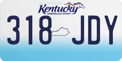 KY license plate 318JDY