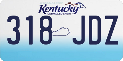 KY license plate 318JDZ
