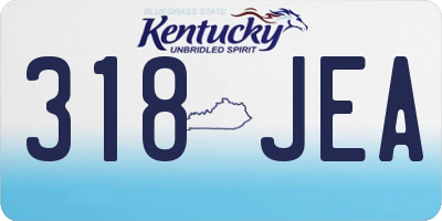 KY license plate 318JEA