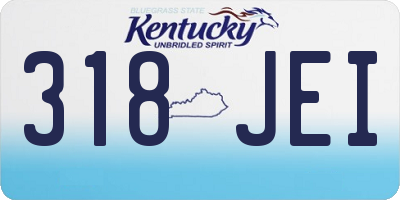 KY license plate 318JEI