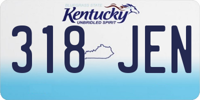 KY license plate 318JEN