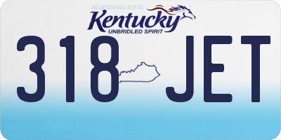 KY license plate 318JET