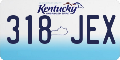 KY license plate 318JEX