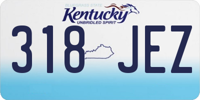 KY license plate 318JEZ