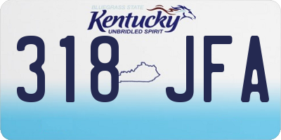 KY license plate 318JFA