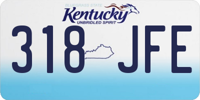 KY license plate 318JFE