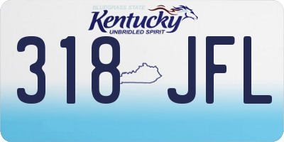 KY license plate 318JFL