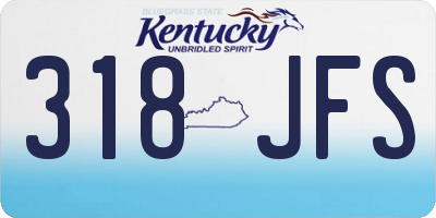 KY license plate 318JFS