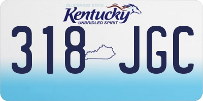 KY license plate 318JGC