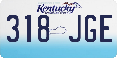KY license plate 318JGE