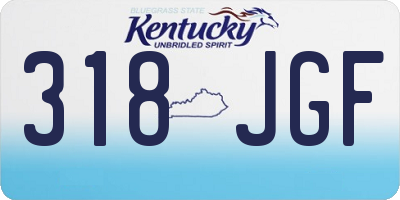 KY license plate 318JGF