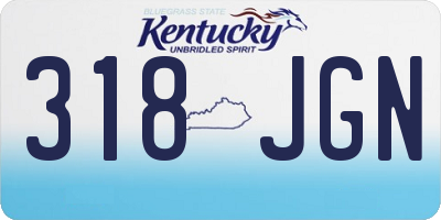 KY license plate 318JGN