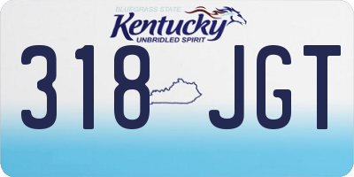 KY license plate 318JGT