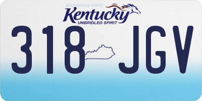 KY license plate 318JGV