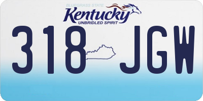 KY license plate 318JGW