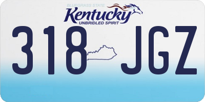 KY license plate 318JGZ