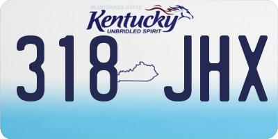 KY license plate 318JHX
