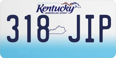 KY license plate 318JIP