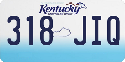 KY license plate 318JIQ