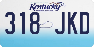 KY license plate 318JKD