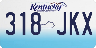 KY license plate 318JKX