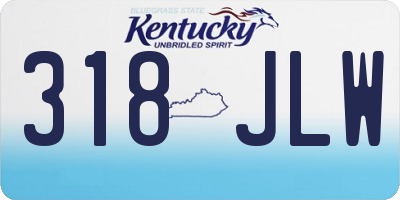 KY license plate 318JLW