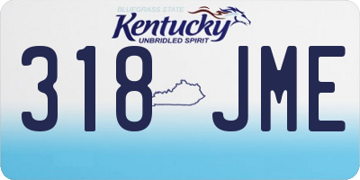 KY license plate 318JME