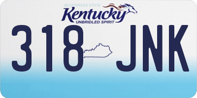 KY license plate 318JNK