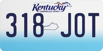 KY license plate 318JOT