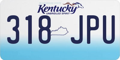 KY license plate 318JPU