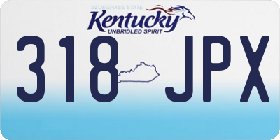 KY license plate 318JPX