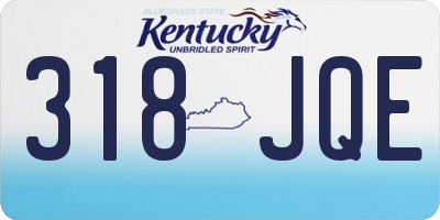 KY license plate 318JQE