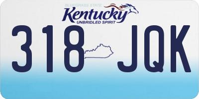 KY license plate 318JQK