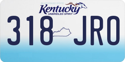 KY license plate 318JRO
