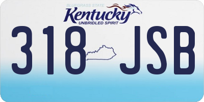 KY license plate 318JSB