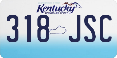 KY license plate 318JSC