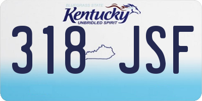 KY license plate 318JSF