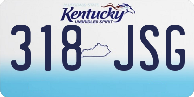 KY license plate 318JSG